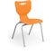 Mooreco Hierarchy School Chair, 4 Leg, 18" Chrome Frame, Orange Armless Shell, PK5 53318-5-ORANGE-NA-CH - alternate 1